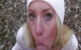 Sucking and fucking in the woods